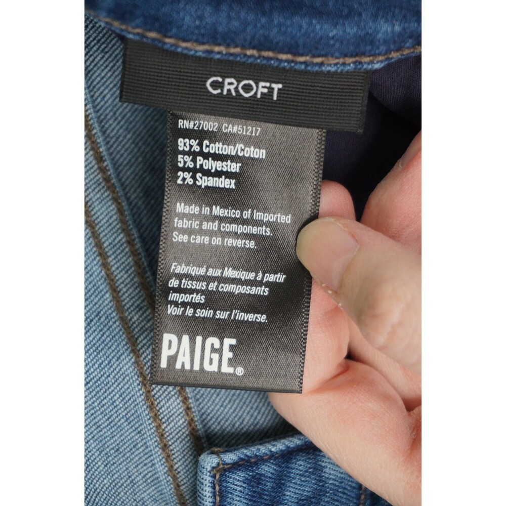 Paige Men's Jeans Croft Stretch Skinny Jeans in Altmont Blue size 30x32 - Picture 14 of 15